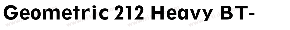 Geometric 212 Heavy BT字体转换